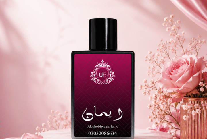Emaan inspired by Black Opium, a warm, sweet ladies' perfume bottle