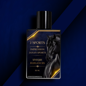 J Sports perfume bottle cap close-up shot – elegant design